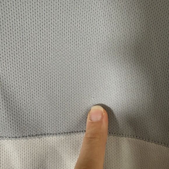 Nike Golf Polo Men's Large Grey Short Sleeve Standard Fit Dri-Fit 2 Tone Polyest - Picture 8 of 14